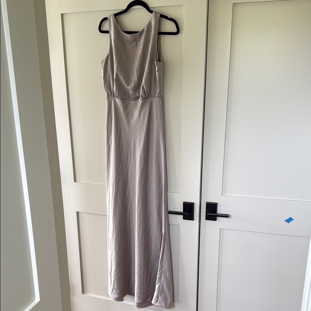 BHLDN Elegant Gray Sleeveless Dress